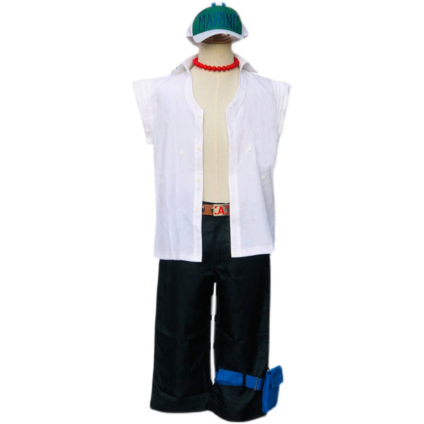 Adults Ace Marine One Piece Cosplay Costume Portgas D. Ace White Outfit From Yicosplay