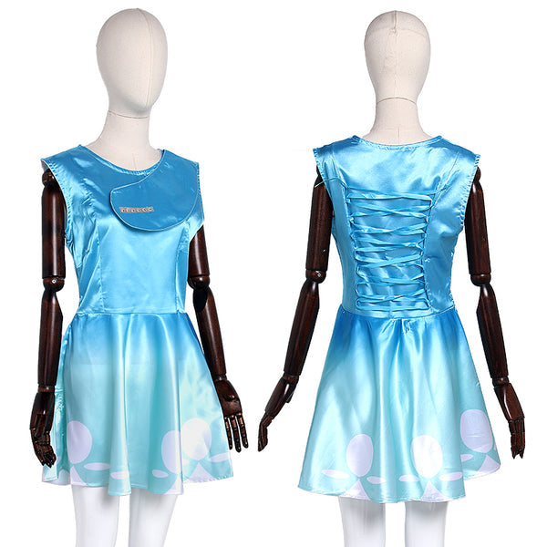 Poppy Trolls Cosplay Costume Blue Dress Outfit From Yicosplay