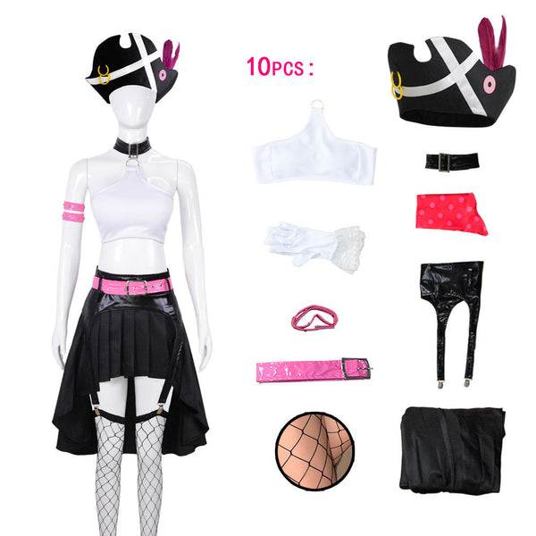 One Piece Film Red Nami Halloween Costumes Cosplay Outfits with Pirate Hat From Yicosplay