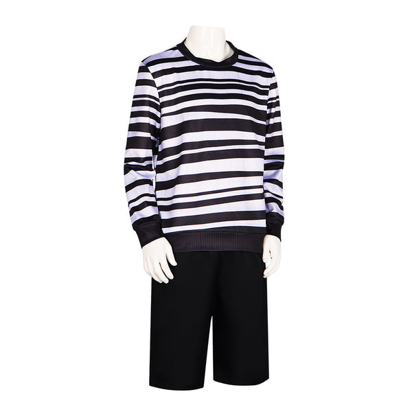 Adult Pugsley Addams Halloween Costume Cosplay Shirt From Yicosplay