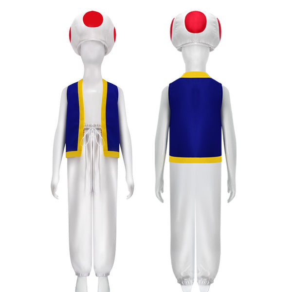 Movie The Super Mario Bros Toad Cosplay Costume for Kids From Yicosplay