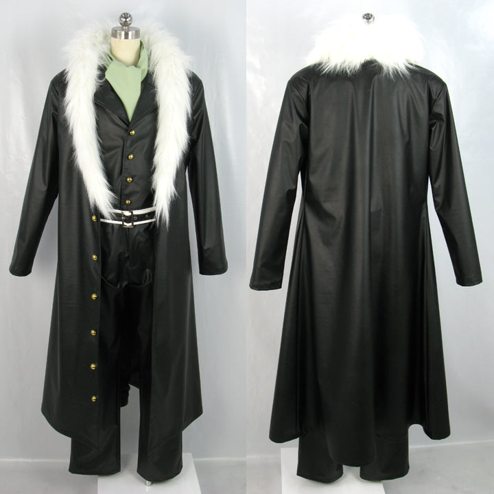 Sir Crocodile Cosplay Costume One Piece Antagonist Black Outfits for Adults From Yicosplay