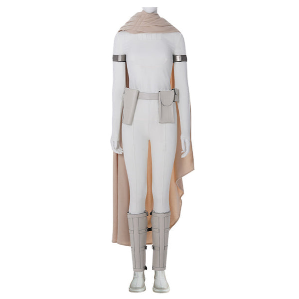Padme Costume Amidala Clone Wars White Battle Outfit for Adults From Yicosplay