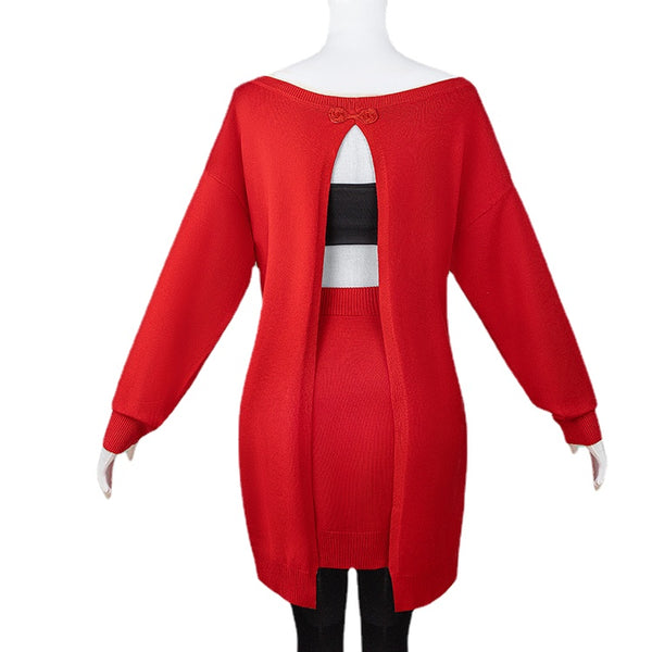 Yor Forger Red Sweater Outfits Cosplay Costume From Yicosplay