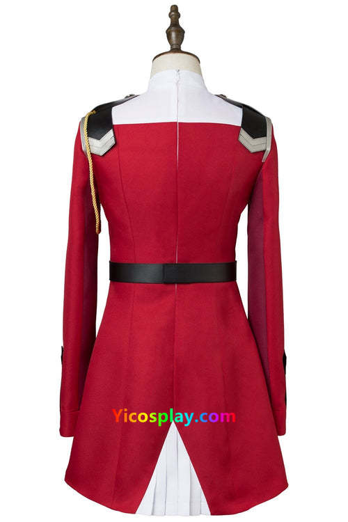 Darling In The Franxx Zero Two Code 002 Red Uniform Dress Cosplay Costume From Yicosplay