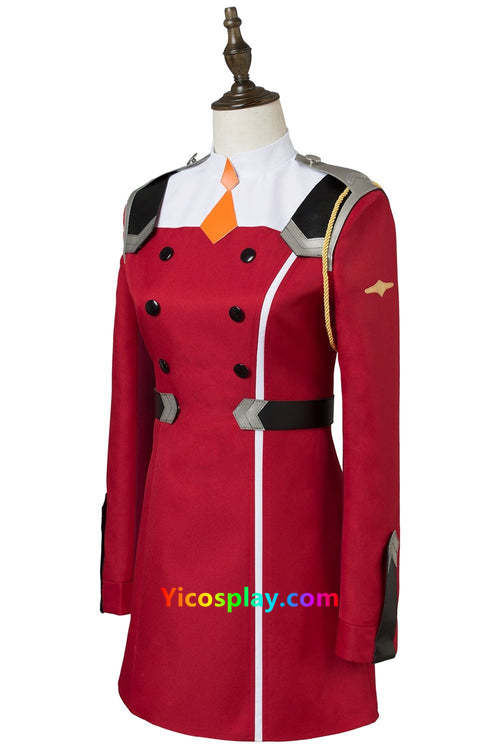 Darling In The Franxx Zero Two Code 002 Red Uniform Dress Cosplay Costume From Yicosplay