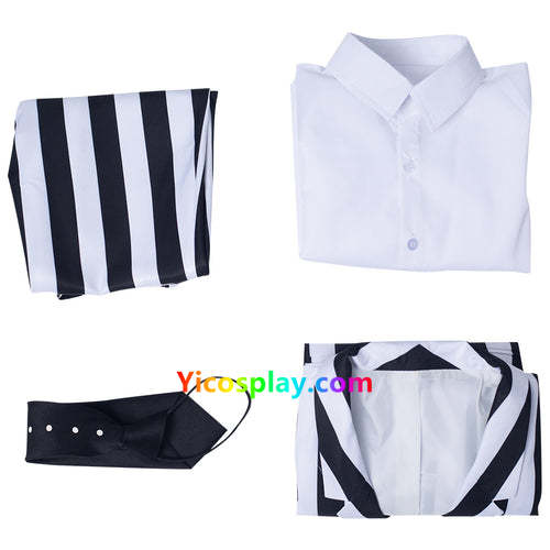 Beetlejuice Kids Children Striped Uniform Pants Halloween Suit Cosplay Costume From Yicosplay