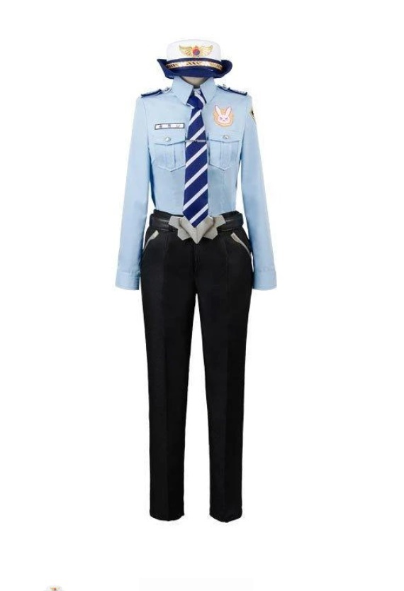 Overwatch D Va Dva Hana Song Police Officer Uniform Cosplay Costume From Yicosplay