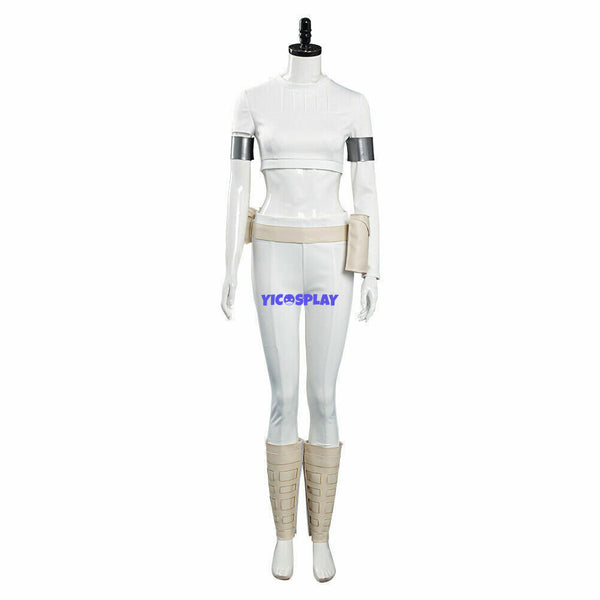Star Wars Padme Amidala White Ripped Outfit Halloween Suit Cosplay Costume From Yicosplay
