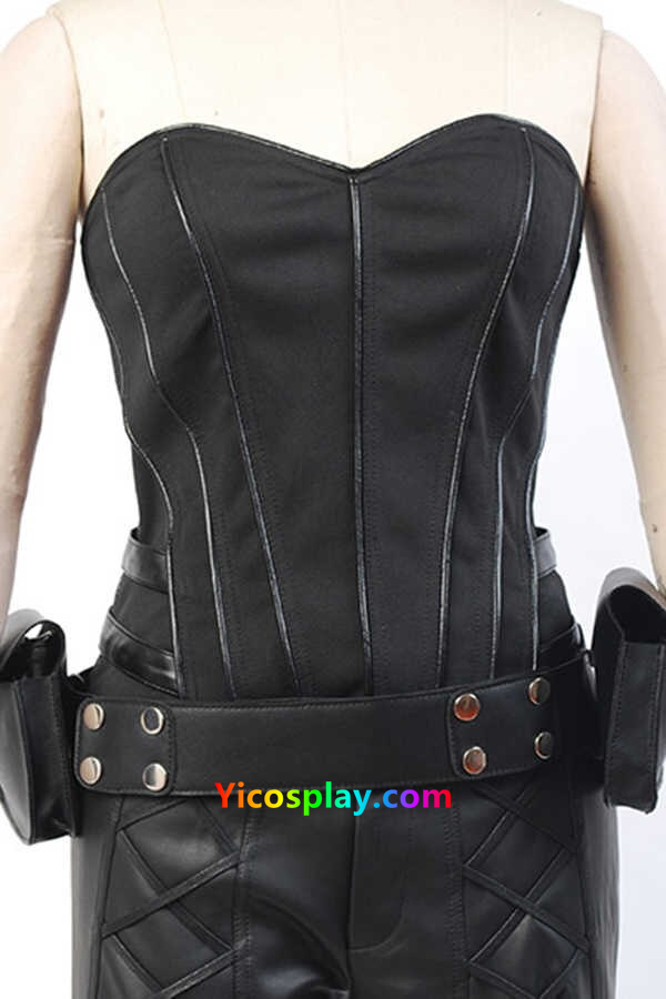 Black Canary Sara Lance Cosplay Costume Artificial Leather Outfit From Yicosplay