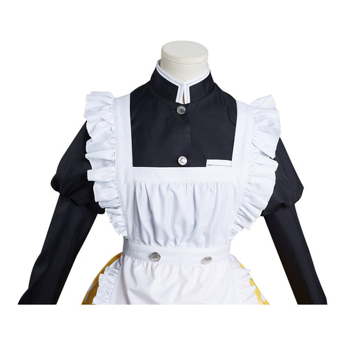 Demon Slayer Agatsuma Zenitsu Maid Halloween Dress Cosplay Costume From Yicosplay