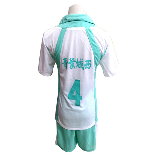 Anime Iwaizumi Hajime Aoba Johsai High School Jersey NO.4 Cosplay Costume From Yicosplay