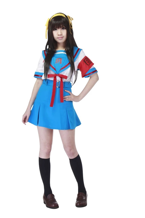 Melancholy of Haruhi Suzumiya Blue Uniform Cosplay Costume From Yicosplay