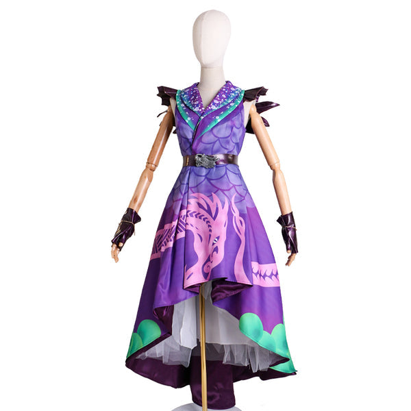 Descendants 3 Mal Purple Dragon Cosplay Dress From Yicosplay