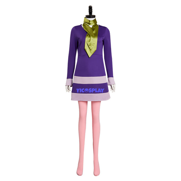 Women's Daphne Costume Halloween Purple Dress From Yicosplay