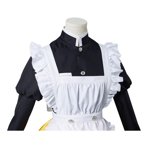 Demon Slayer Agatsuma Zenitsu Maid Halloween Dress Cosplay Costume From Yicosplay