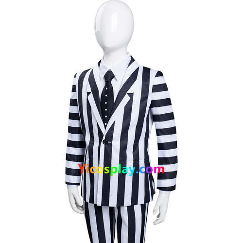 Beetlejuice Kids Children Striped Uniform Pants Halloween Suit Cosplay Costume From Yicosplay