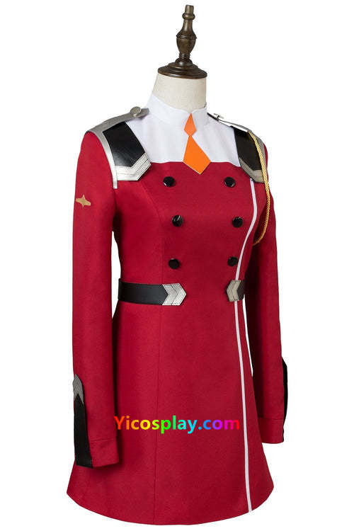 Darling In The Franxx Zero Two Code 002 Red Uniform Dress Cosplay Costume From Yicosplay