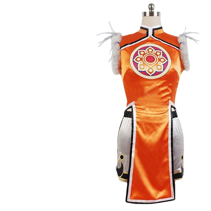 Tekken 3 Ling Xiaoyu Orange Cosplay Costume From Yicosplay