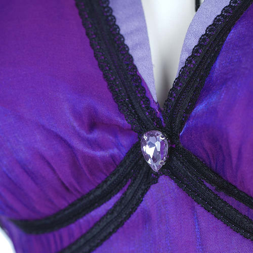 Tifa Lockhart Purple Deep V Backless Cosplay Dress From Yicosplay