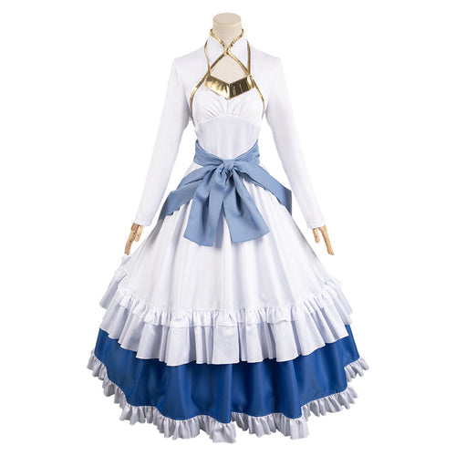 Konosuba Iris White And Blue Dress Cosplay Costume From Yicosplay