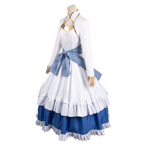 Konosuba Iris White And Blue Dress Cosplay Costume From Yicosplay