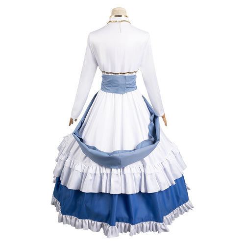 Konosuba Iris White And Blue Dress Cosplay Costume From Yicosplay