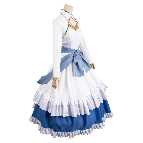 Konosuba Iris White And Blue Dress Cosplay Costume From Yicosplay