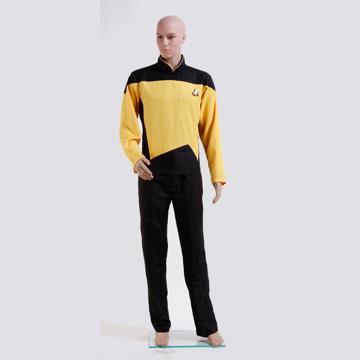 Star Trek The Next Generation TNG Cosplay Uniform Costume Halloween Suit female Custom Size Yellow From Yicosplay