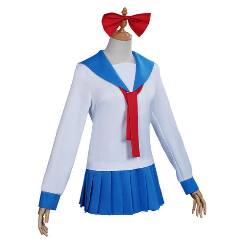 Poputepipikku Pop Team Epic Popuko Pipimi Blue Uniform Skirt Outfits Halloween Suit Cosplay Costume From Yicosplay