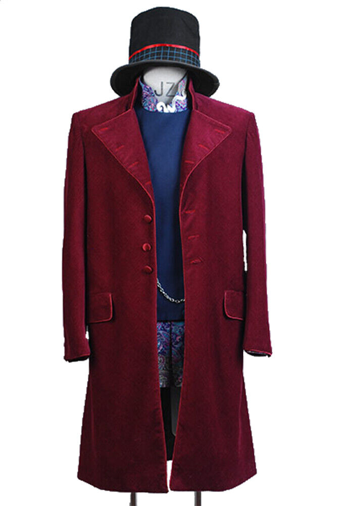 Johnny Depp Willy Wonka Outfit With Hat Chocolate Factory Costumes For Adults From Yicosplay