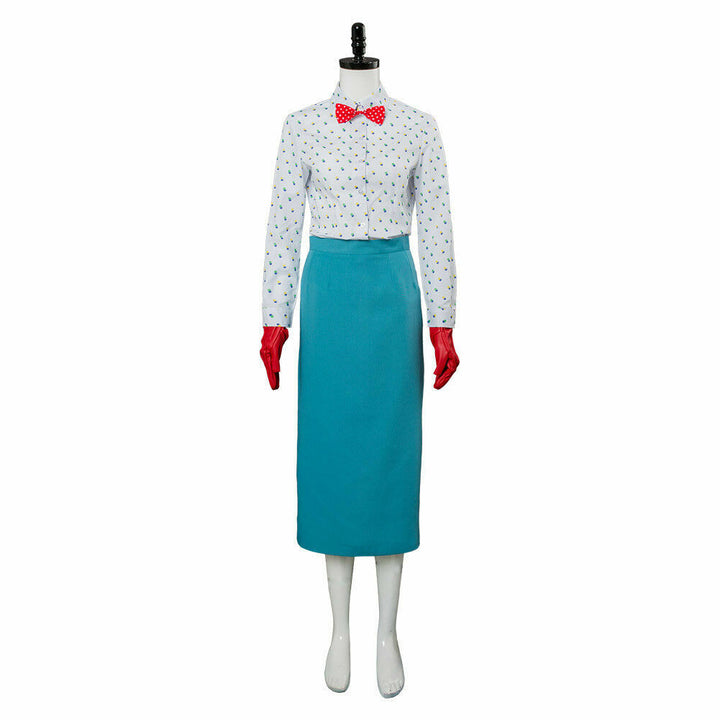 Mary Poppins Adult Blue Dress Cosplay Costume From Yicosplay