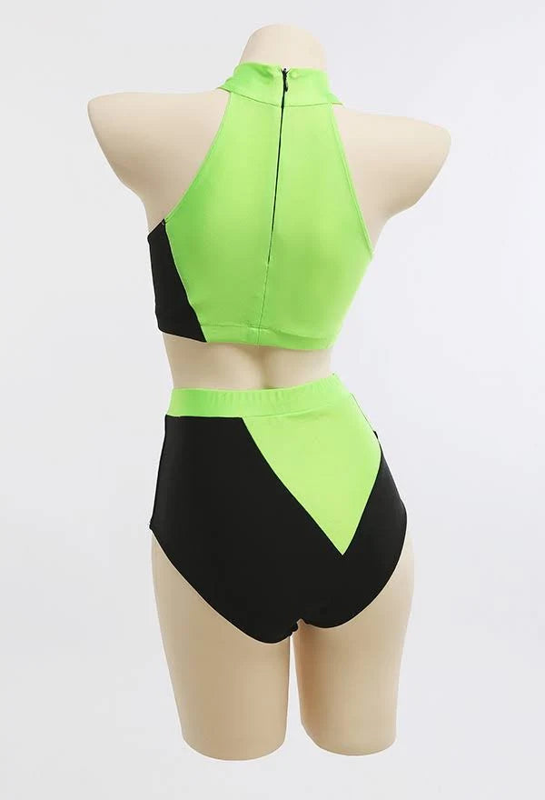 Kim Possible Shego Adult Cosplay Swimsuit Halloween From Yicosplay