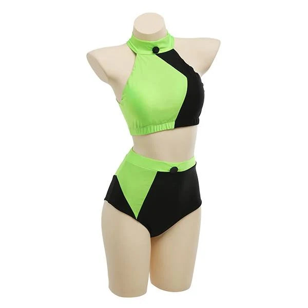 Kim Possible Shego Adult Cosplay Swimsuit Halloween From Yicosplay