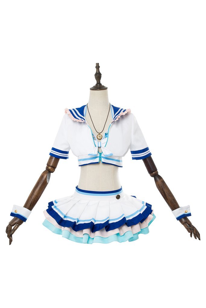 Love Live Sunshine Chika Takami Gs Magazine Sailor Suit Swimsuit Cosplay Costume From Yicosplay