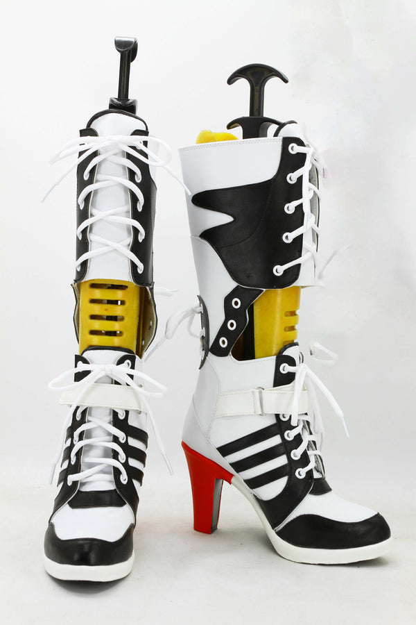 Suicide Squad Harley Quinn Boots High Heel Cosplay Shoes From Yicosplay