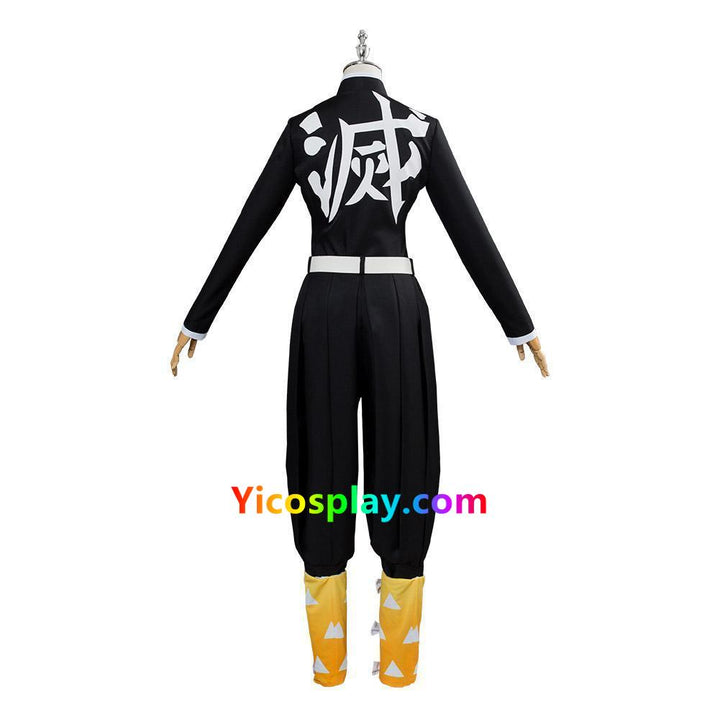 Demon Slayer Zenitsu Agatsuma Halloween Robe Cosplay Costume From Yicosplay