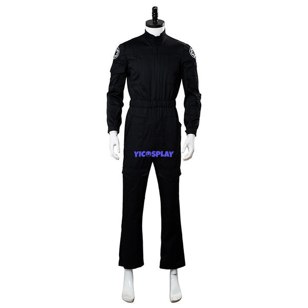Star Wars Imperial Tie Fighter Pilot Black flightsuit uniform jumpsuit Cosplay Costume From Yicosplay