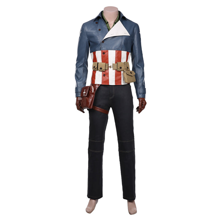 Captain Steve Rogers Coat Jacket Outfits Halloween Suit Cosplay Costume From Yicosplay