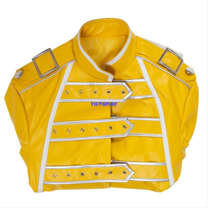 Freddie Mercury Yellow Jacket Costume Cosplay Outfit From Yicosplay