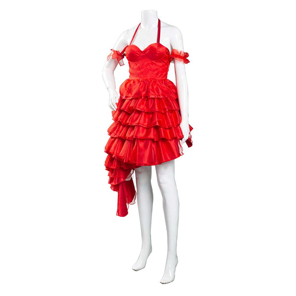 Suicide Squad 2 Harley Quinn Red Dress Cosplay Costume From Yicosplay