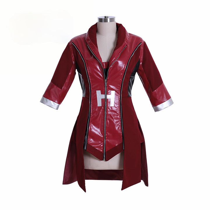 Wanda Maximoff Red Leather Cosplay Jacket Costume From Yicosplay