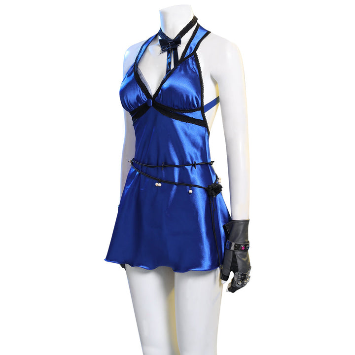 Final Fantasy 7 Ff7 Tifa Lockhart Blue Mature Cosplay Dress From Yicosplay