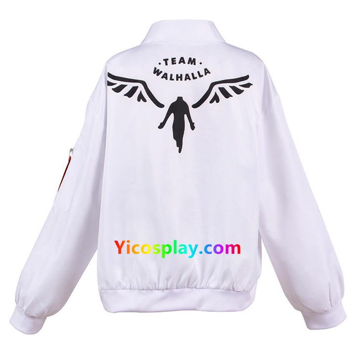 Tokyo Revengers Valhalla Kazutora Hanemiya White Jacket Coat Cosplay Costumes From Yicosplay