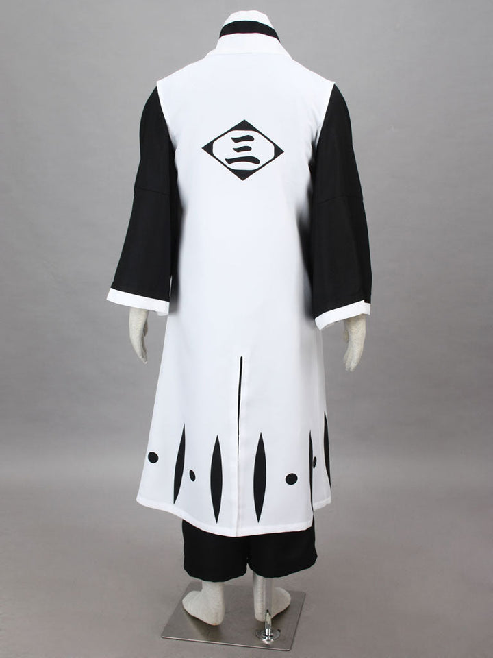 Gotei Thirteen Gin Ichimaru Captain of the 3rd Division Soul Reaper Outfit Cosplay Costume From Yicosplay