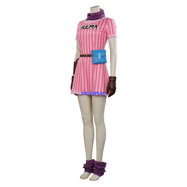 Dragon Ball Z Bulma Pink Halloween Outfit Cosplay Costume From Yicosplay