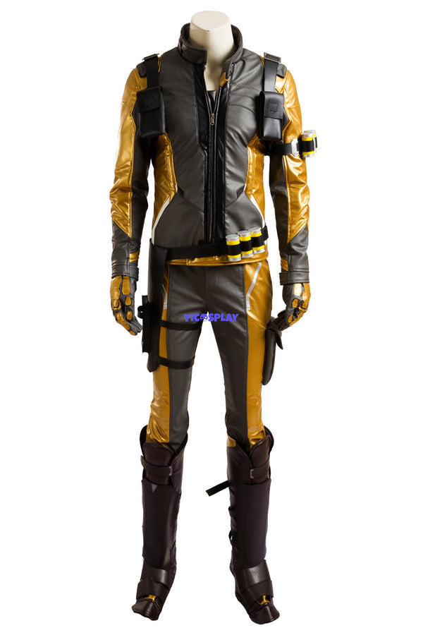 Overwatch Soldier 76 Bio Jack Morrison Gold Outfit Cosplay Costume From Yicosplay