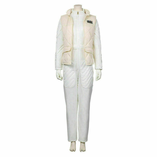 Adult Princess Leia Winter Outfit Empire Strikes Back Costume White Jumpsuit From Yicosplay